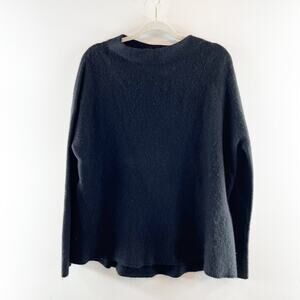 Bloomingdales Crewneck Long Sleeve Cashmere Pullover Sweater Black Medium